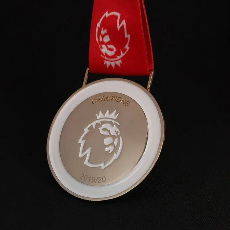 

red ribbon 2019-2020 Premier Lge Man City Championship Footba Soccer Medal The Football Champion Medal Fan Souvenirs