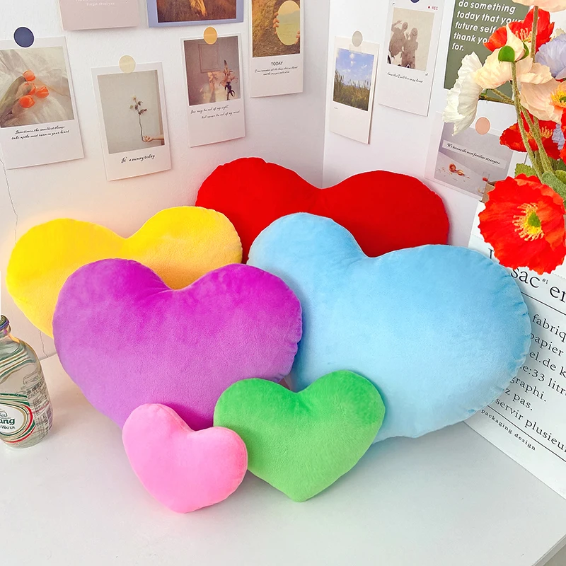 Cute Heart Shaped Pillow Soft Plush Throw Pillows Living Room Decor Valentines Day Wedding Gifts Love Pillow Heart Sofa Cushion 5