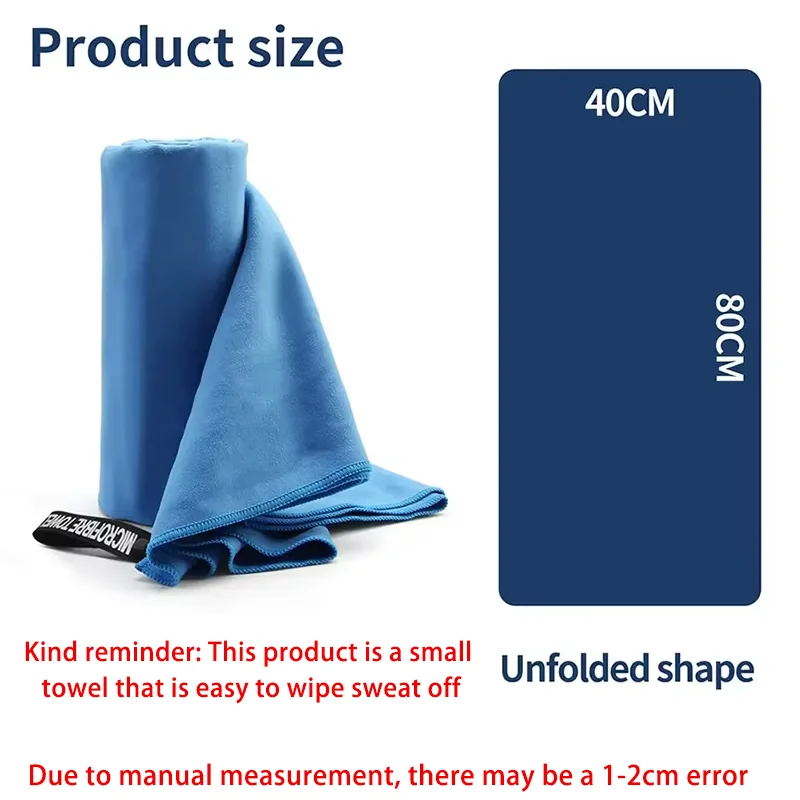 Thickened Microfiber Towel Travel Sports Quick-drying Large Hair Towel Ultra-soft Lightweight Gym Swimming Towel