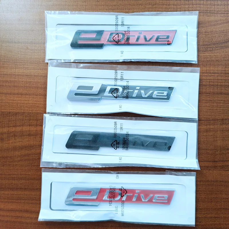 3D ABS 크롬 블랙 E 드라이브 로고 Edrive 엠블럼 자동차 트렁크 배지 데칼 i3 i4 i5 i7 530e 530 G30 Edrive 스티커 액세서리