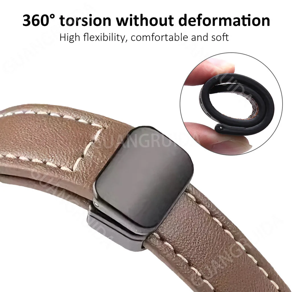 Premium Leather Strap Replacement Wristband - Sport Loop Bracelet