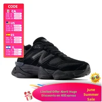 New Balance NB 9060 : Chaussures décontractées unisexes à tige basse, élégantes, polyvalentes et durables (Noir) U9060BPM 1