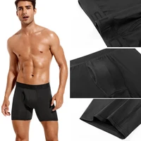 4 pièces ouverture avant caleçons hommes marque boxeurs homme sexy boxer shorts hommes culottes cadeau sous-vêtements pour hommes calecon 3