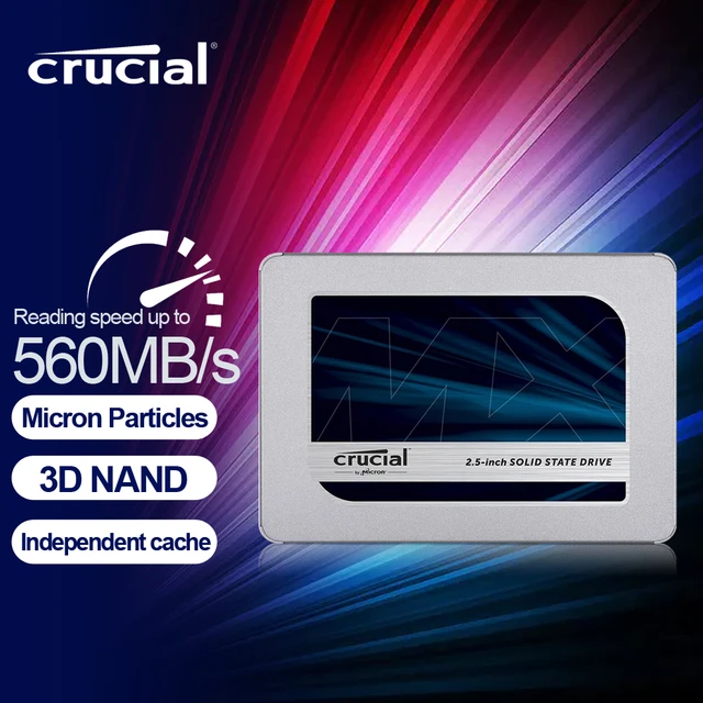 Ssd Crucial Mx500 500gb Sata 3 560 510 3d Nand - Mx500 250gb 500gb 1tb 2tb  4tb - Aliexpress