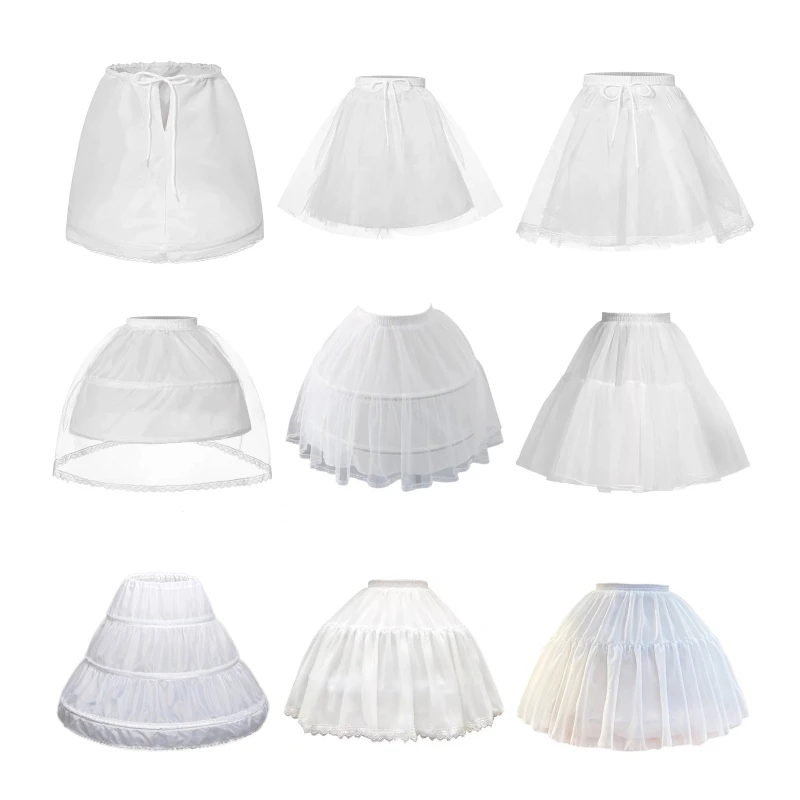 Wedding Flower Girls Petticoat Full Slip Flower Girl Crinoline Skirt for Wedding Kids Crinoline Petticoat Full Length