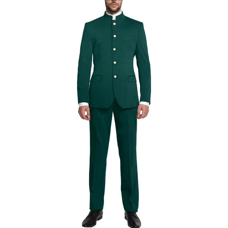 Classy Wedding Suits Slim Fit Groom Wear Men's Tuxedo Groomsmen Suit Male Cheap Formal Business Suits 2PCS (Jacket+Pants）