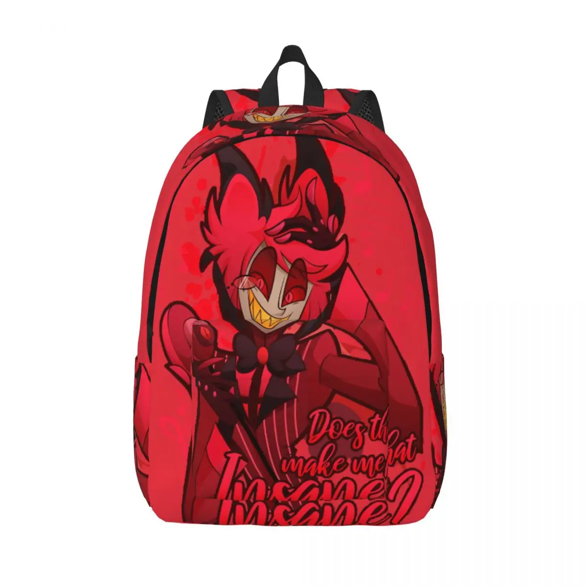 

Сумасшедшая сумка для хранения H-Hazbin Hotel, мужской и женский классный подарок для старшей школы, рюкзак с несколькими отделениями