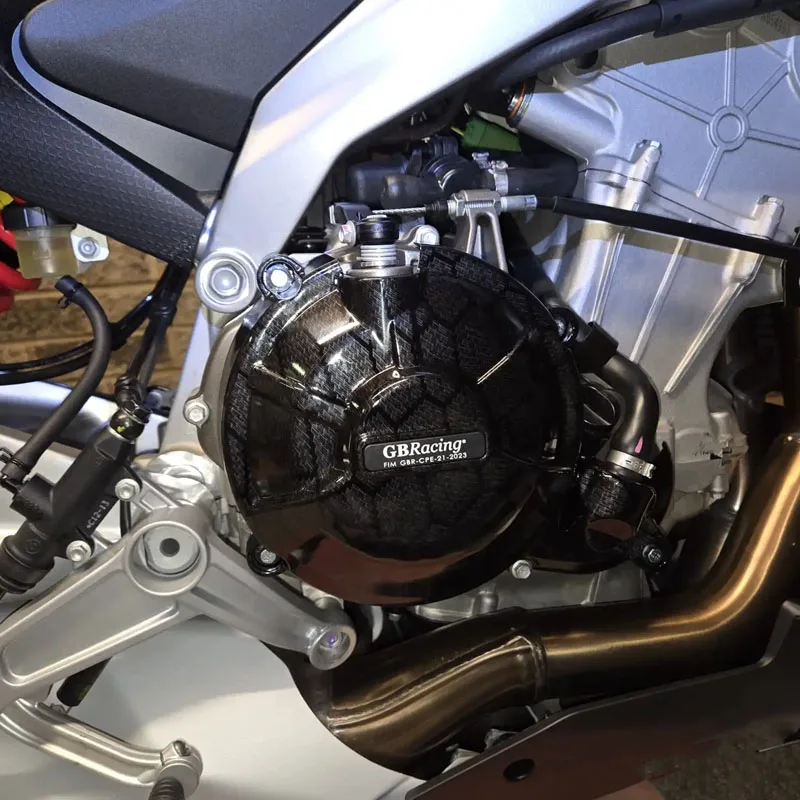 GBRacing V2 오토바이 엔진 보호 커버 (APRILIA RS660 Tuono660 2021-2024 Tuareg660 2022-2024용) 보조 엔진 커버