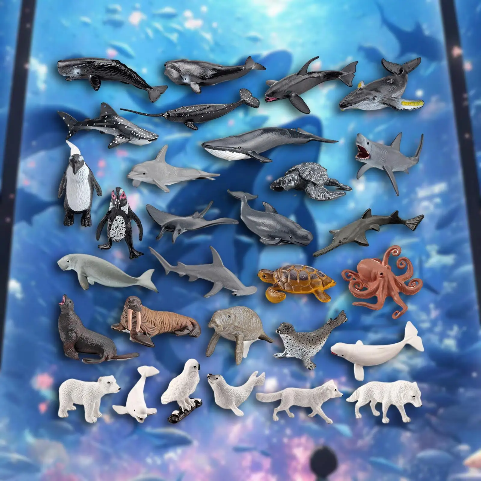 

30 Pieces Sea Animals Marine Animal Toys for Kids Gift Home Desktop Decor