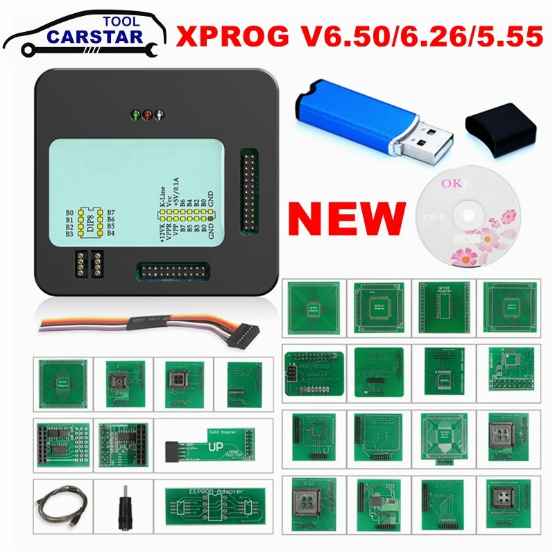 

High Quality XProg-M Xprog M 6.26 6.50 Full Adapter Tuning Programmer Tool Chip X Prog M 5.55 XPROG V6.5/V6.26/V5.55