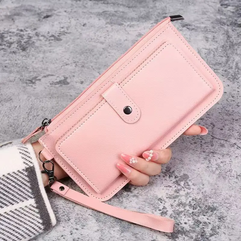 New Wallet Versatile and Minimalist Female Student Card Bag with Large Capacity, Multi function, Zero Wallet, Multiple Card Posi women s wallet long fashion zipper card bag multifunctional pure three fold zero wallet versatile mobile phone bag