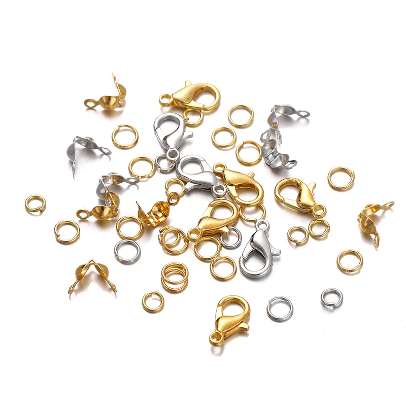 210-400pcs/Box Jewelry Making Kits Lobster Clasp Open Jump