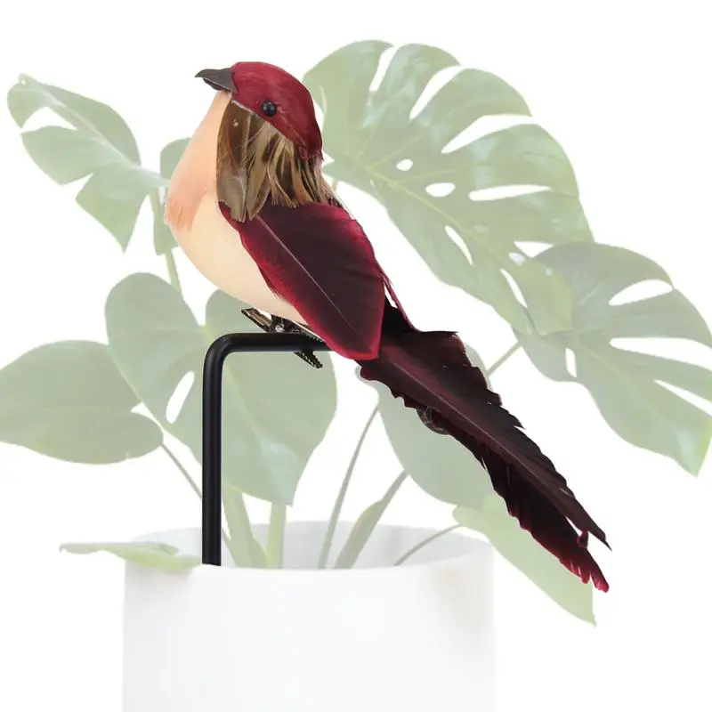 

Artificial Birds Clip On Feather Birds Christmas Wedding Artificial Birds Tree Craft Ornaments Foam Bird Decoration