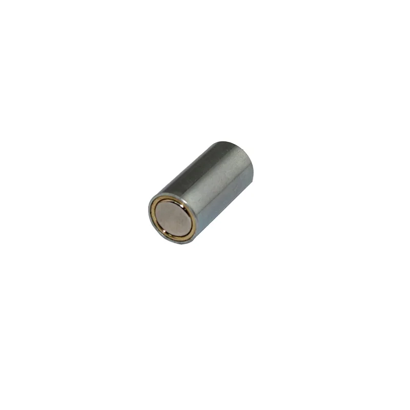 D10x20mm zinc plated monopole magnet holder neodymium permanent magnetic pot