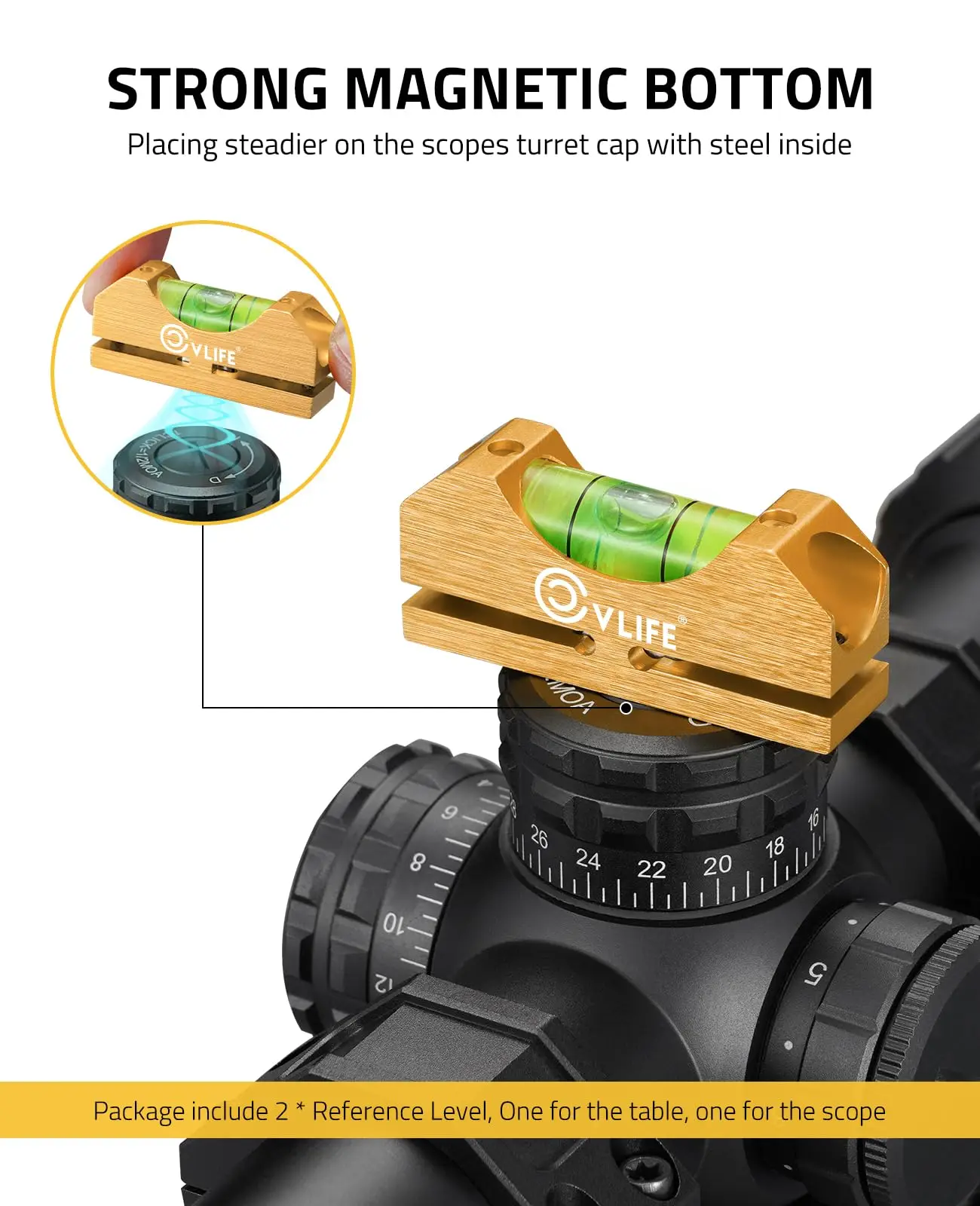 Universal Scope Leveling Bubbles Kit Professional Level Heavy-Duty Construction Mounting Tool Clamp with 2 Magnetic For Pistol R