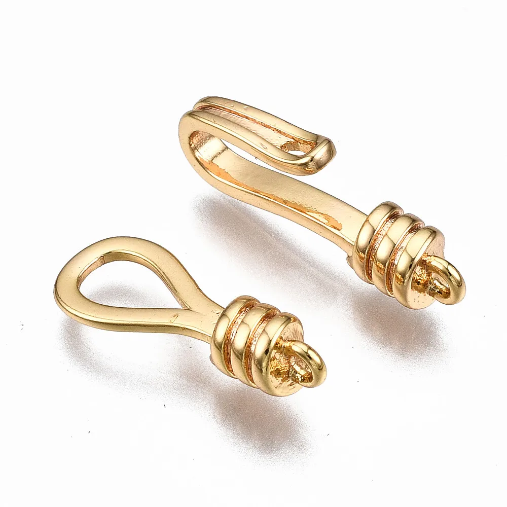 40 Set Brass Hook and S-Hook Clasps Gold Plated foe Making DIY Jewelry Bracelet Necklace Jewelry Accessories