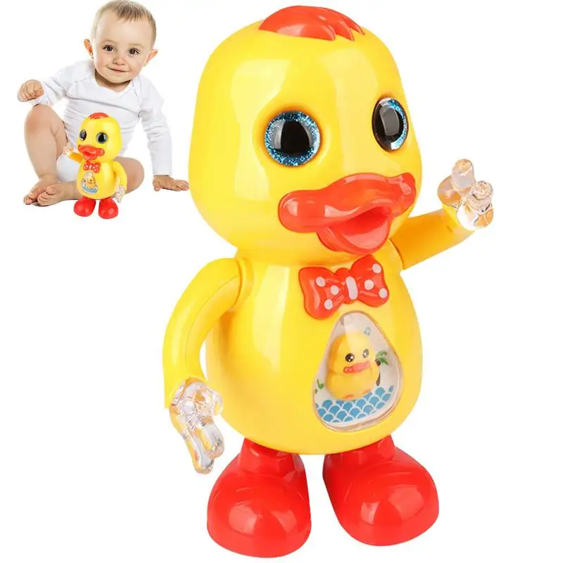 

Игрушка Танцующая утка музыкальная Мобильная утка игрушка с красочным светом для детей Дошкольная обучающая игрушка подарок на день рождения для ребенка