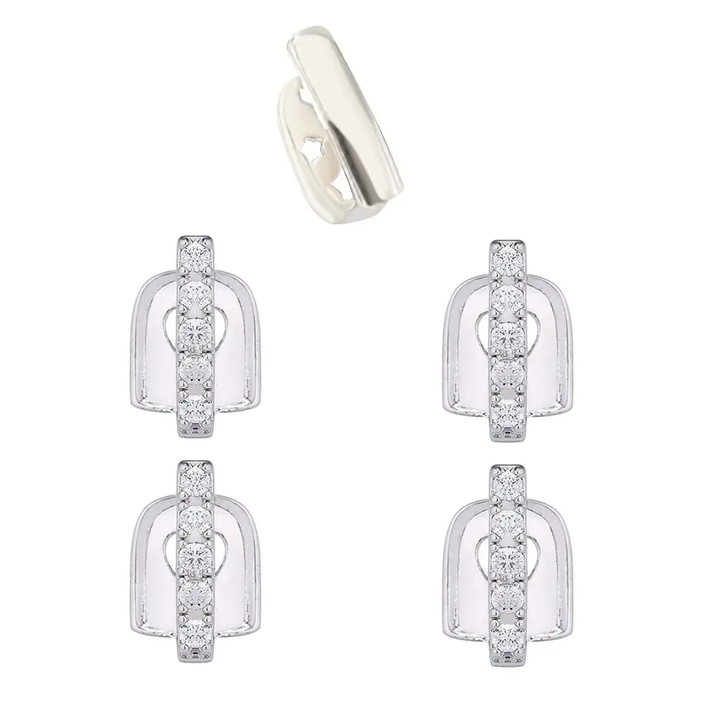 3/5개입 크리에이티브 펑크 힙합 치아 그릴즈 재미있는 블링 싱글 클립 그릴즈 탈부착 가능 유니섹스 싱글 치아 장식 코스프레