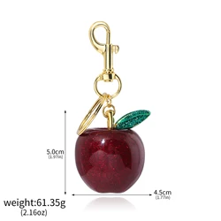 Elegant Red Cherry Keychain Charm - Stylish Women's Bag & Purse Accessory Gift (K00893)