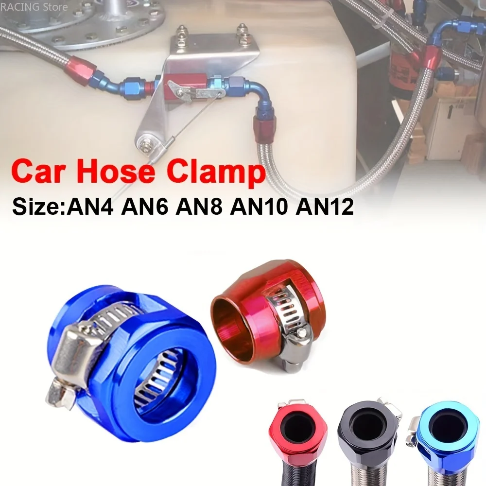 

1pc Universal Hose Clamps Oil End Finisher AN4 AN6 AN8 AN10 AN12 Hose Clamp End Fuel Pipe Clip Oil Water Tube Hose
