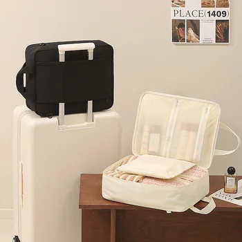Borsa da viaggio che può essere riposta in valigia, borsa portatile di grande capacità per riporre i vestiti.