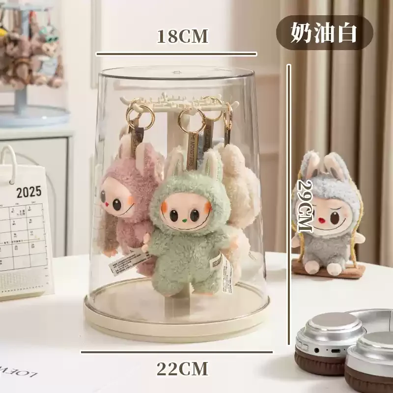 ラブブケース入りぬいぐるみ labubu ドールケース 透明 ラブブ 一二三代用 15〜17cmのLABUBU