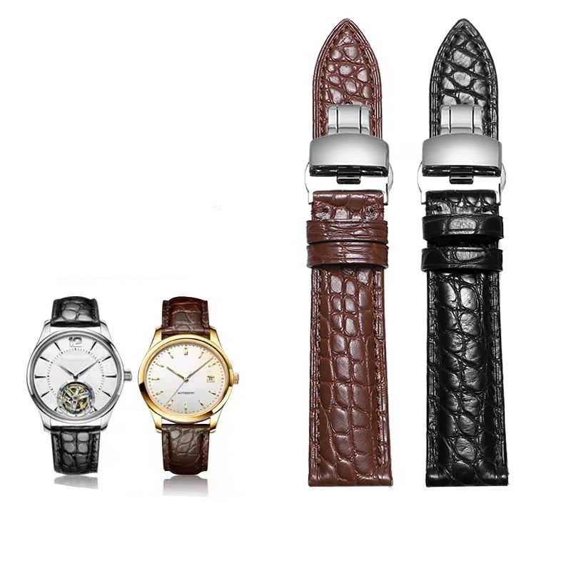 Tudor 1926 Sostituire La Pelle Di Coccodrillo Originale In Vera Pelle Da Uomo Jun Yu Ocean Prince Qi Cheng Biwan Cinturini Con Fibbia A Farfalla