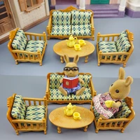 Forest Family 1:12 Dollhouse Living Room Amusement Park Animal Doll Accessories Mini Model Furniture Pretend Play For Girl Gifts 2