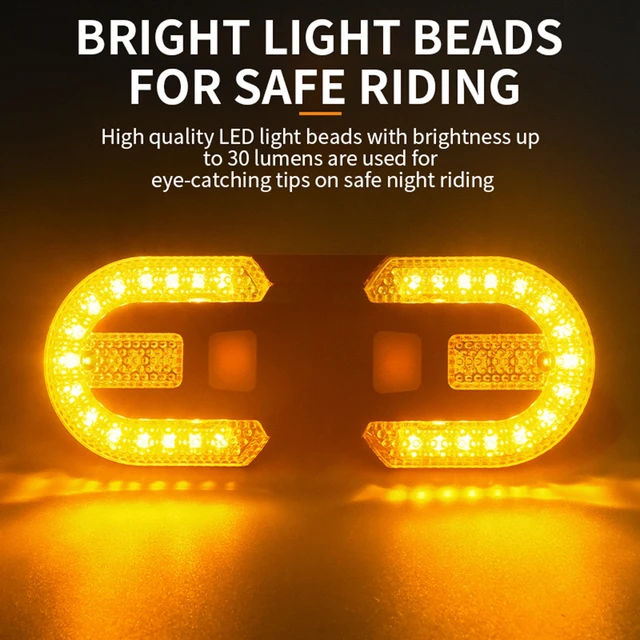 Wireless USB Rechargeable Bike Rear Turn Signal Light 2