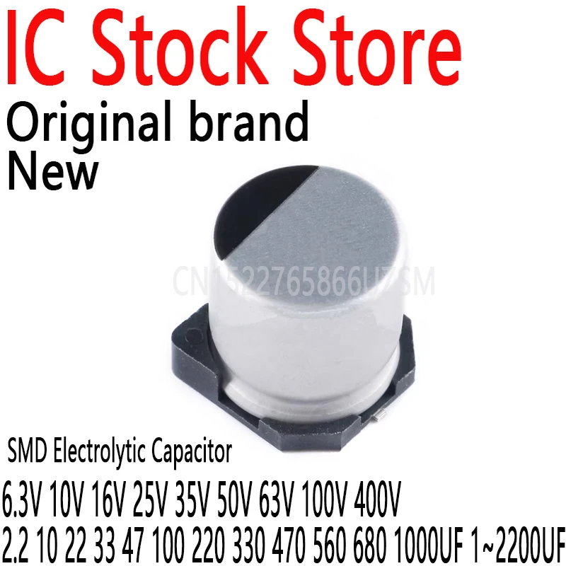 10 Pz Smd Condensatore Elettrolitico 6.3V 10V 16V 25V 35V 50V 63V 100V 400V 2.2 10 22 33 47 100 220 330 470 560 680 1000Uf 1 ~ 2200Uf