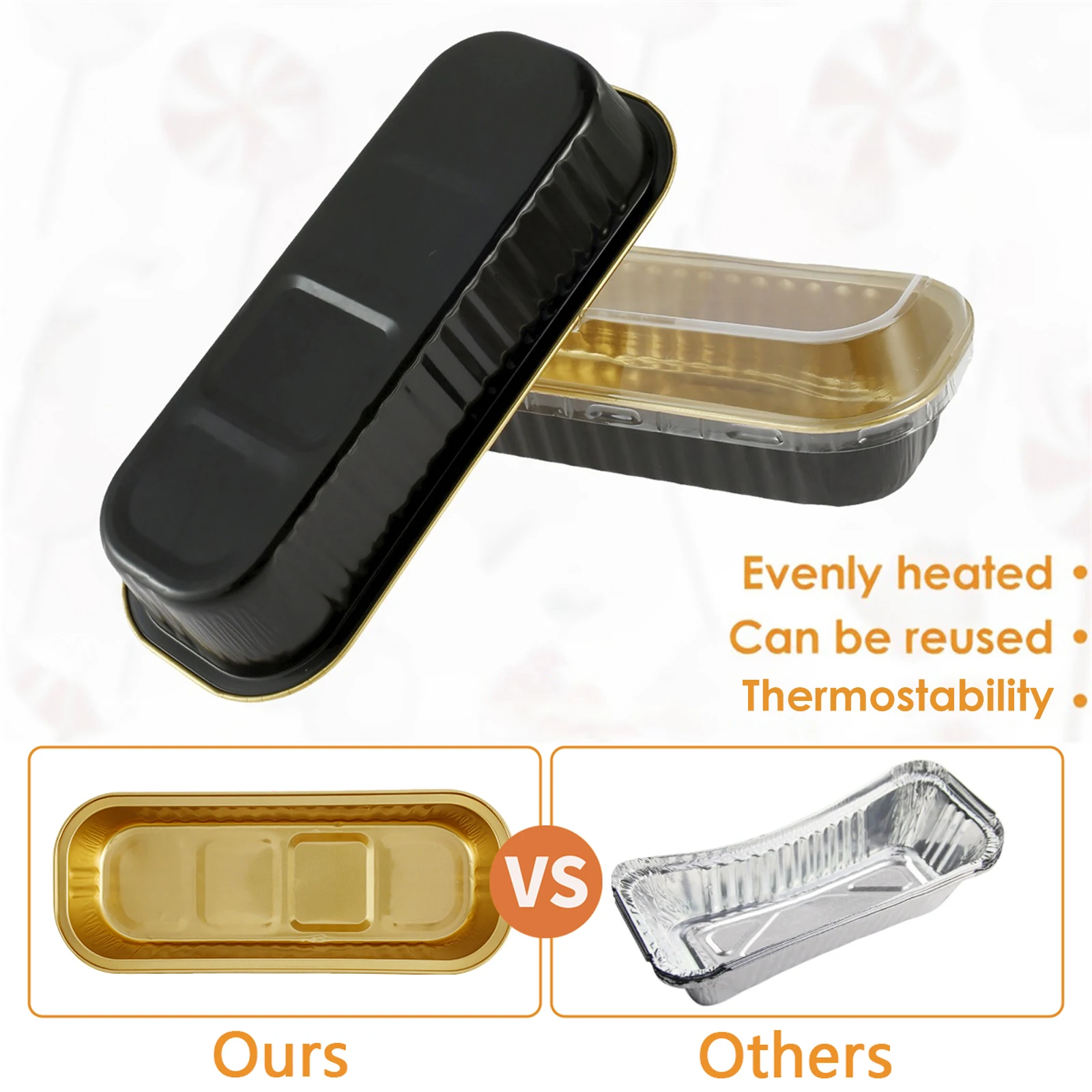 150Pcs/50sets Loaf Pans with Lids and Spoons Rectangle Aluminum Foil Baking Pans With Sticker Mini Bread Containers Muffin Tins