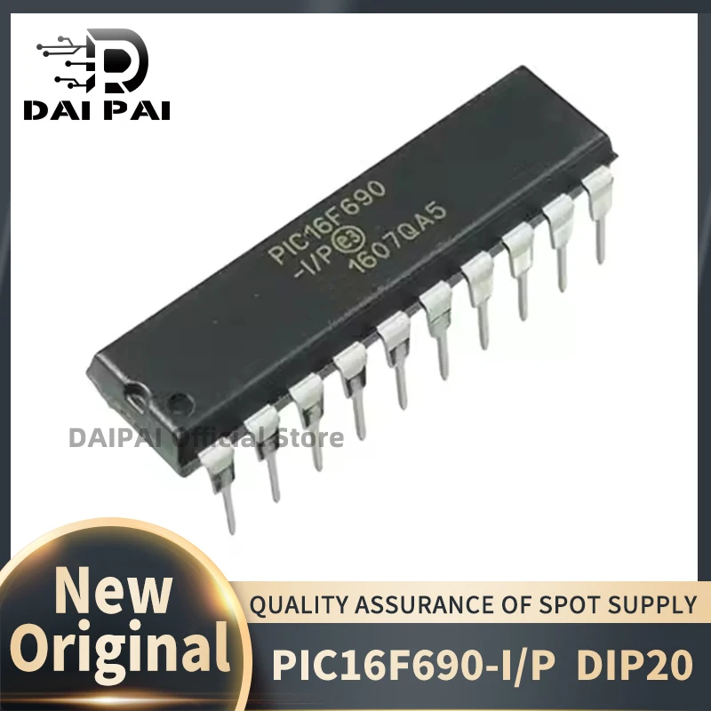 (10 unids/lote) 100% nuevo chipset original PIC16F690-I/P PIC16F690 I/P PIC16F690 -I/P DIP-20