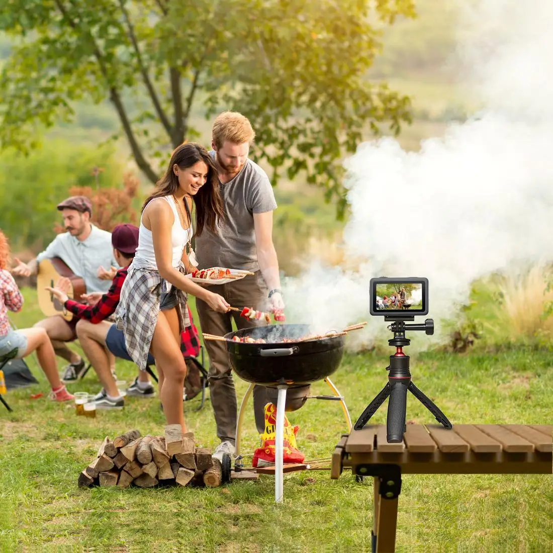 For DJI Osmo Action 6 / Nano PULUZ Plastic Magnetic Quick Release Base Mount