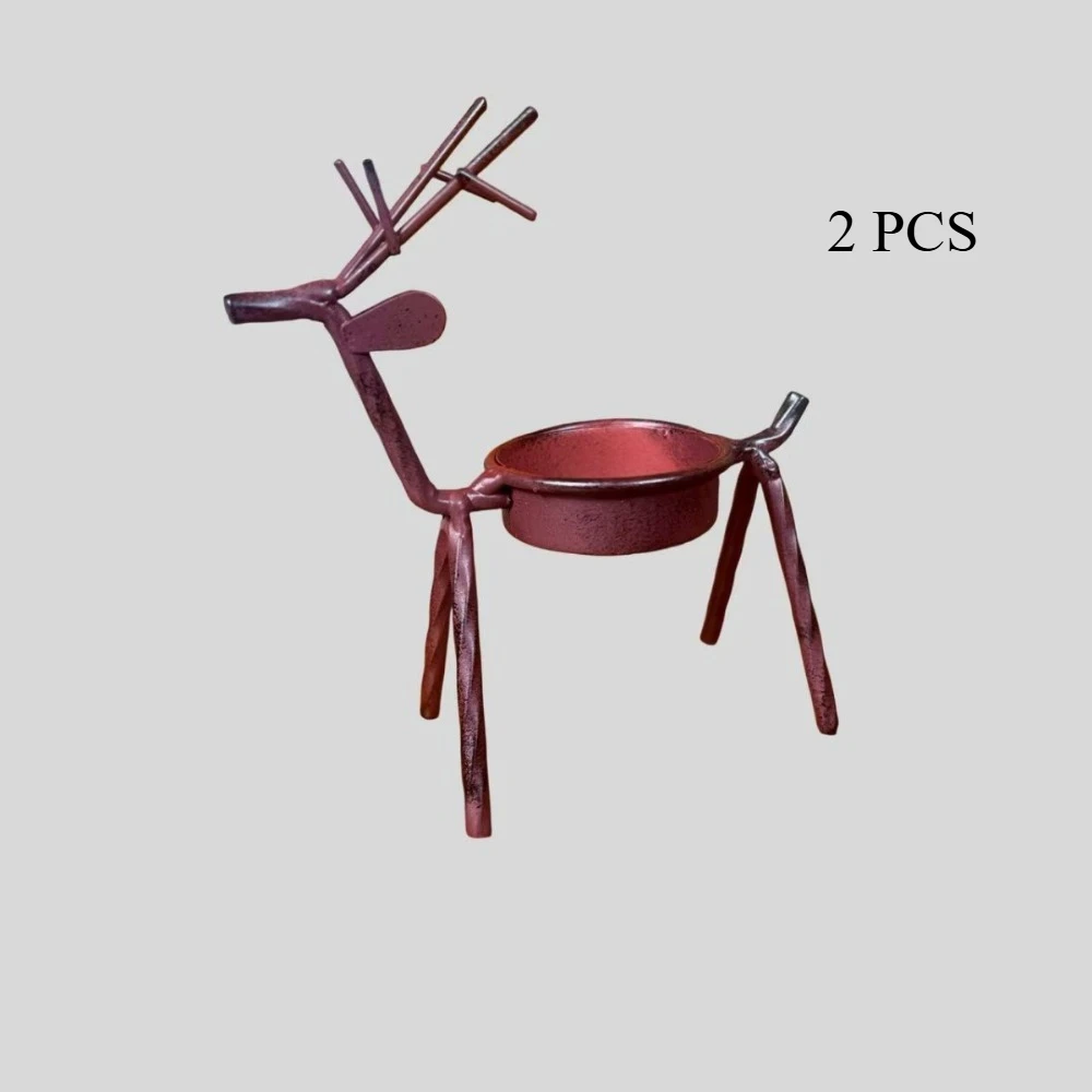 Brown-red deer candl
