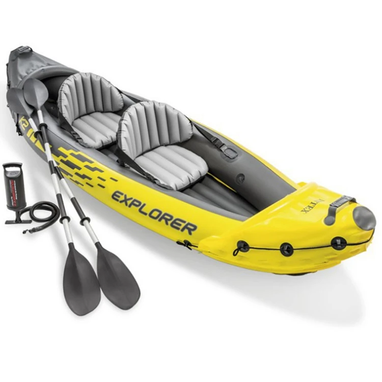 

Intex inflat pvc rowing boat canoe pvc inflatable raft kayak with factory price good quality all accessories