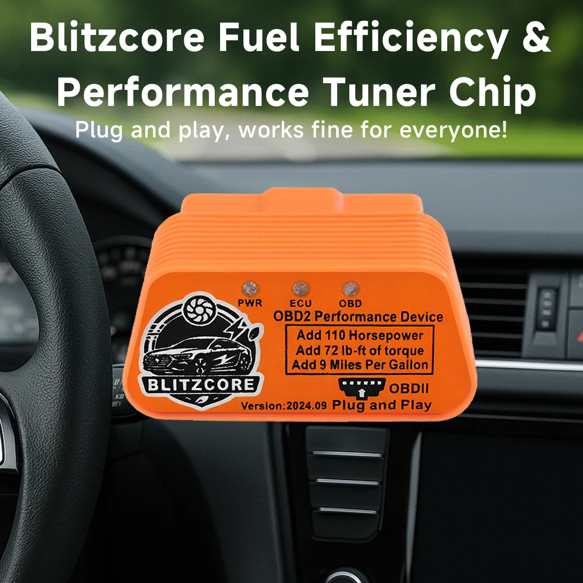 2025 OBD2 Performance Device BlitzCore OBD2 Fuel Saver and Tuner Save More Power Chip Support All models From 1995 to 2025
