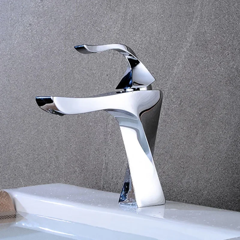 Description Picture 4 of itemModern Bathroom Sink Faucet Single Handle Deck Mounted Wash Basin Water Tap Hot Cold Mixer Tap Torneira Pia Bathroom Accessories