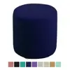 Round Ottoman Slipcover Polyester Blend Footstool Protector Covers Stretch with Elastic Bottom Washable Jacquard Fabric 1