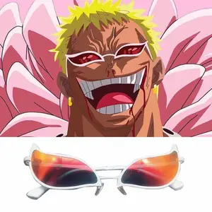 Anime One Piece Donquixote Doflamingo Eye Glasses Sunglasses Cosplay Props  Limited - Costume Props - AliExpress