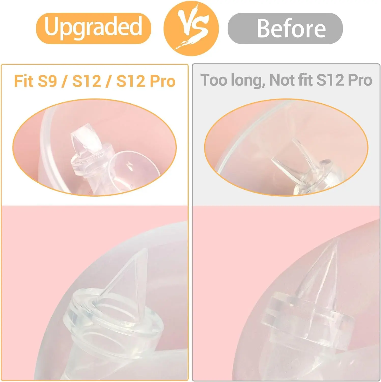 NEW Silicone Duckbill Valve and Silicone Diaphragm, Compatible with S12Pro/S9Pro/S12/S9 Wearable Breastpump Parts Replace 5