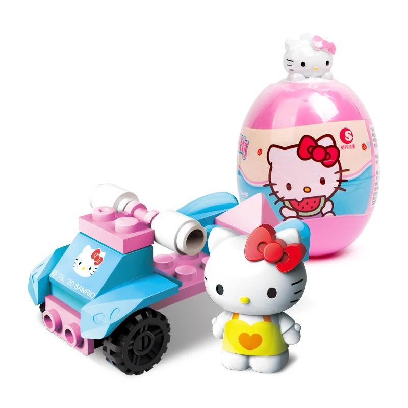 Sanrio Hello Kitty Building Block Set Sanrio Anime Puppet Twisted ToyKuromi Doll Capsule Toy Children's Birthday Christmas Gifts