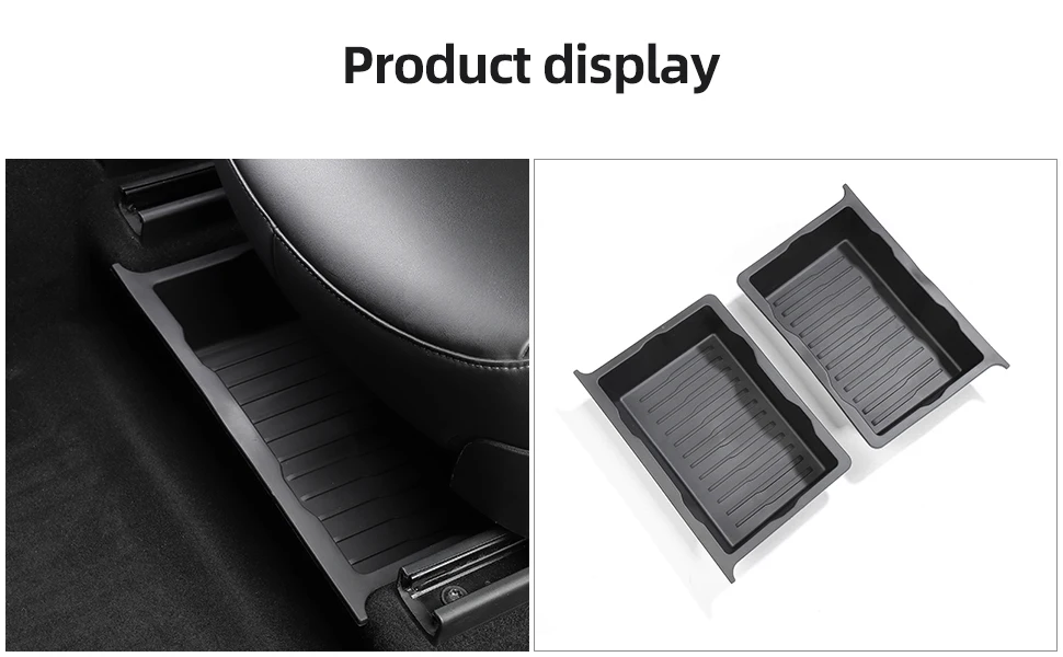 TPE Under Seat Storage Box For Tesla Model Y Car Organizer Underseat Drawer Holder Hidden Space Bins Chair Tray Car Accessories