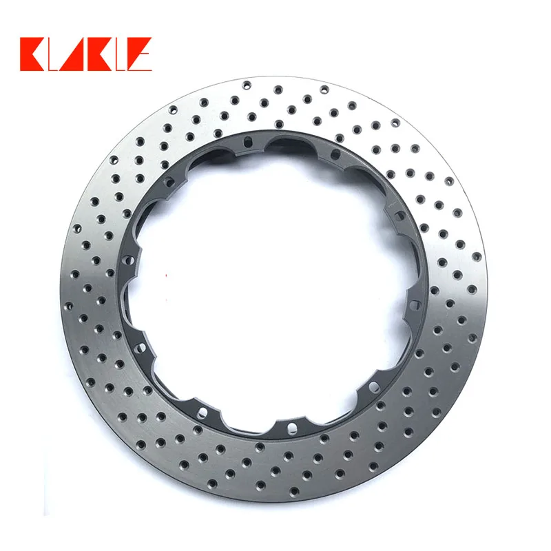 KLAKLE 320*30MM Drilled Brake Disc Black Color Center Bell For Cutomize Client