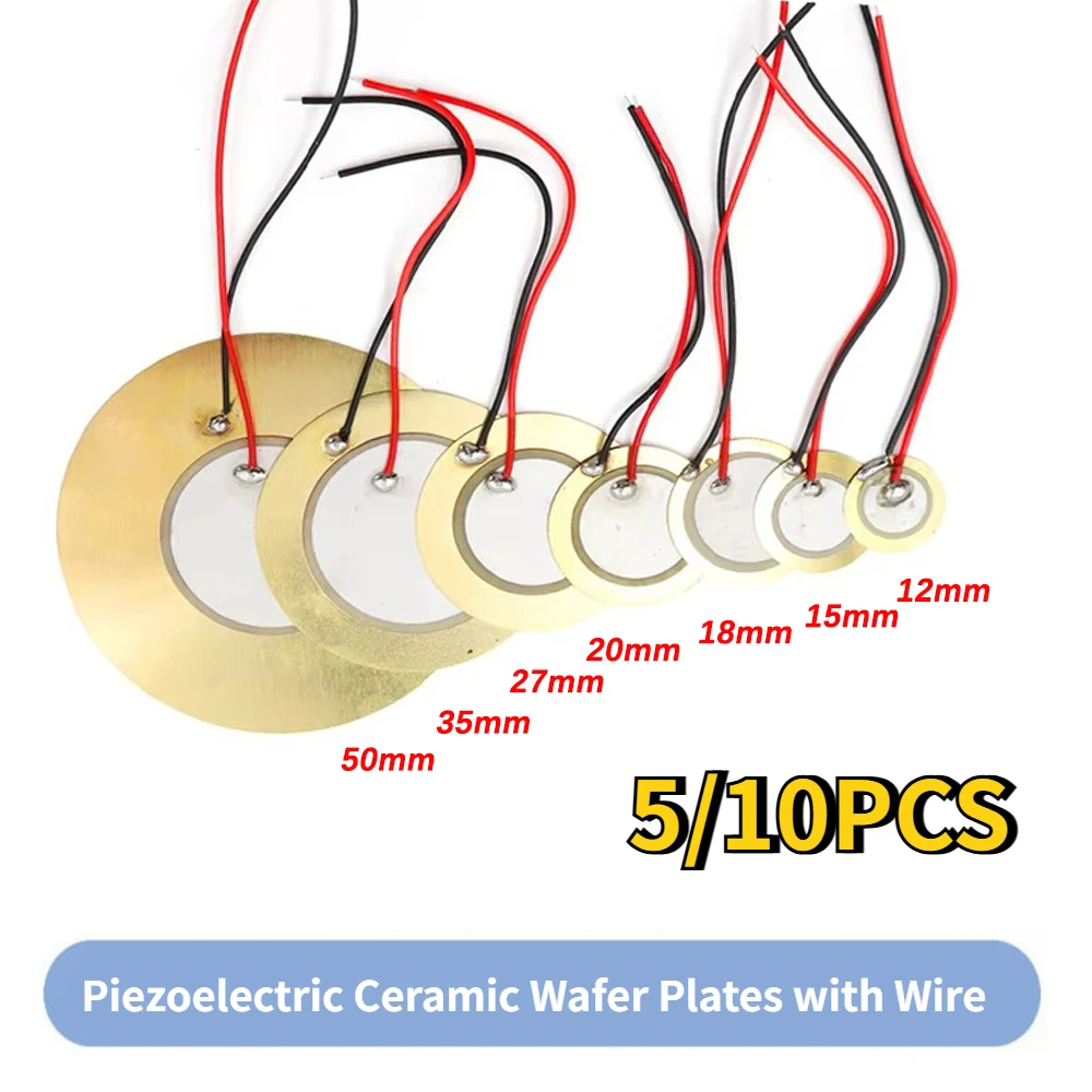 Piezoelectric Ceramic Wafer Sounder Element with Wire