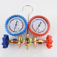 Jauge de collecteur de réfrigérant, ensemble de réfrigération de climatisation, outils de climatisation avec tuyau et crochet pour manomètre R22 R134 5