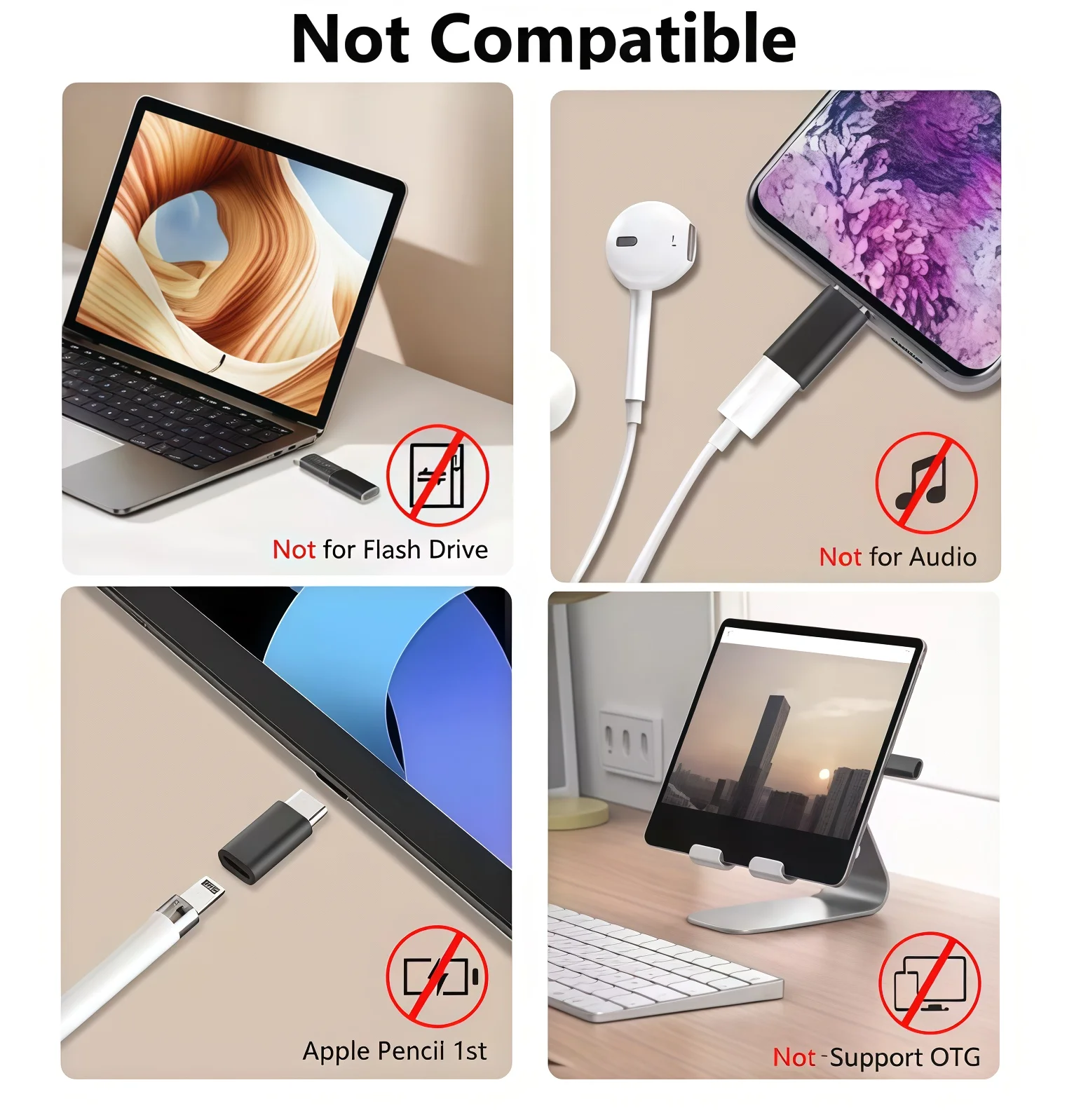 라이트닝(여성) to USB C(남성) 충전 어댑터 아이폰 15 프로 맥스 플러스 아이패드 타입 C to 8핀 충전 데이터 동기화 커넥터