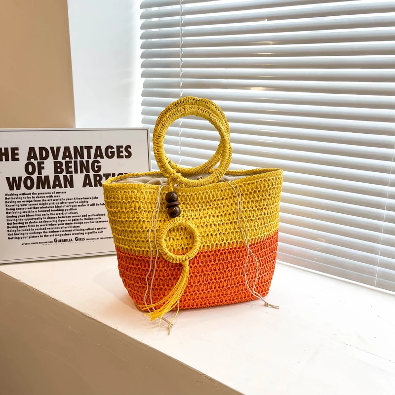yellow Straw Bag
