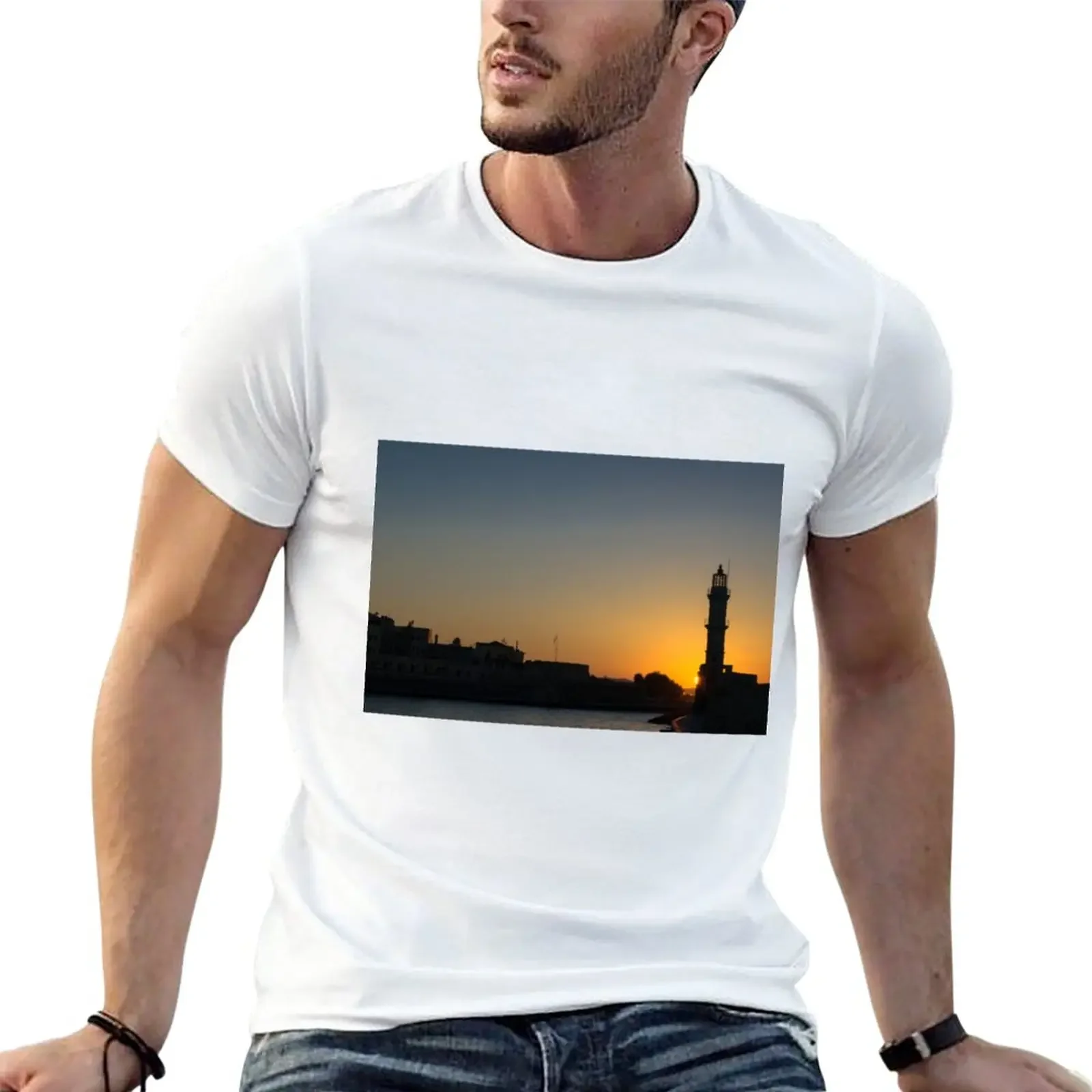 

Lighthouse T-Shirt tops summer top fitted t shirts for men