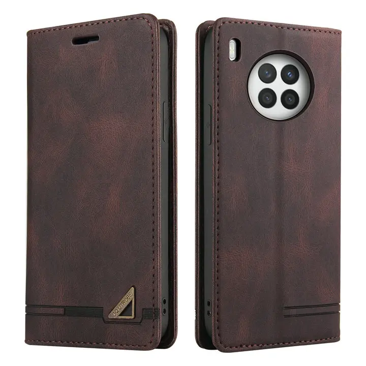 Premium RFID Leather Flip Case with Card Slots and Textured Book-Style Cover