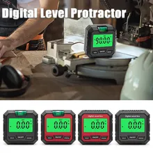 

4*90° Digital Level Protractor Inclinometer Magnetic Base Digital Angle Gauge with Backlights Level Tester Measuring Tools New